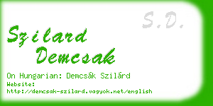 szilard demcsak business card