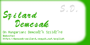 szilard demcsak business card